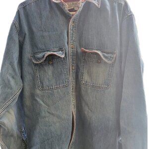 LL Bean Denim Trucker Blue Jean Jacket